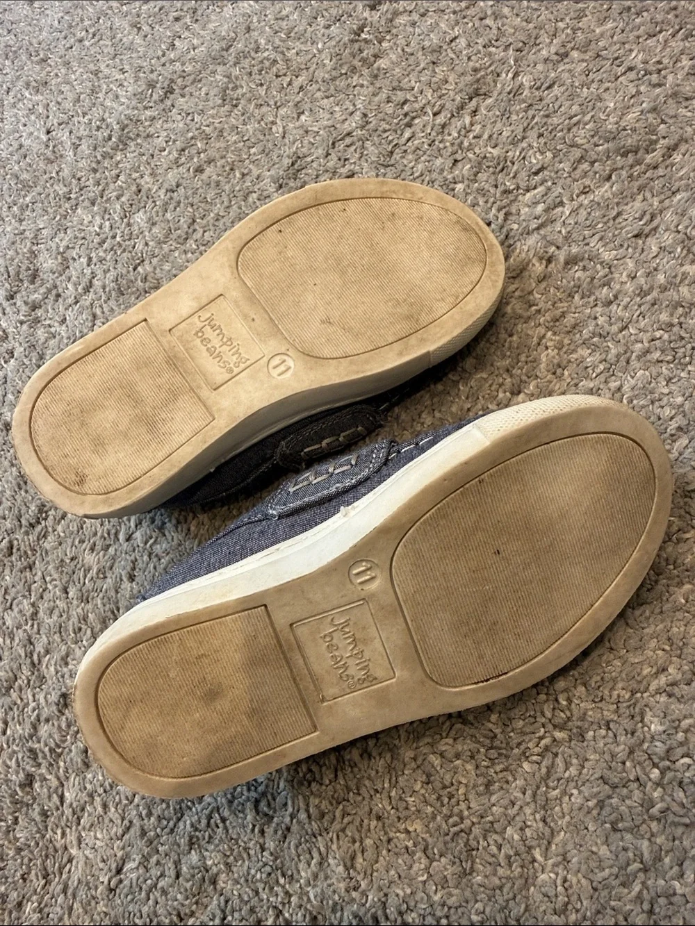 Jumping Beans | Denim Slip-On Sneakers with Velcro Strap
